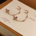 2021 Fashion Louis Vuitton Idylle Blossom Female Paved Diamonds Monogram  Flower Pendant Circle Clip Rose Gold