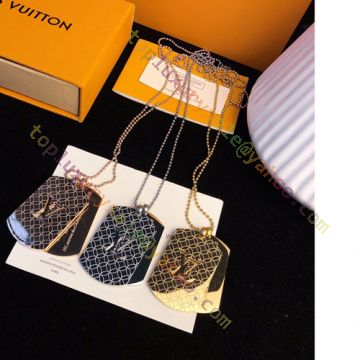 Louis Vuitton Champs Elysées Dog Tag Pendant Necklace - Brass Pendant  Necklace, Necklaces - LOU601008