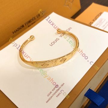 Louis Vuitton Monogram Cuff Rose-Gold Plated Bracelet – STYLISHTOP