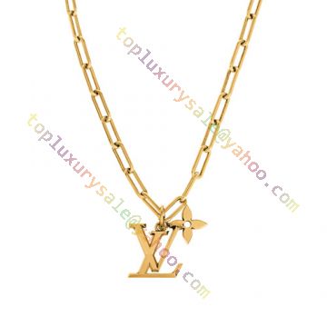 Louis Vuitton MP2914 2021 Dice LV Circle Monogram Flower Gold tone Necklace