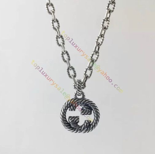 Shop GUCCI 2020-21FW Silver Necklace With Interlocking G (604155 J8400  0811) by mizutamadot